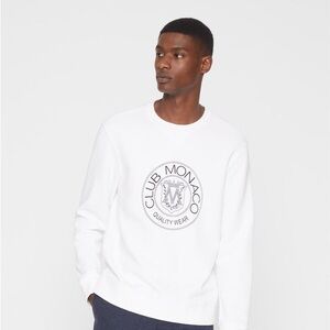 Club Monaco Heritage Crest White Sweatshirt
Size Large New with Tags